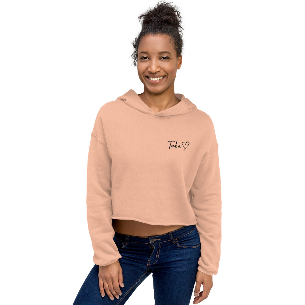 Take Heart Crop Hoodie