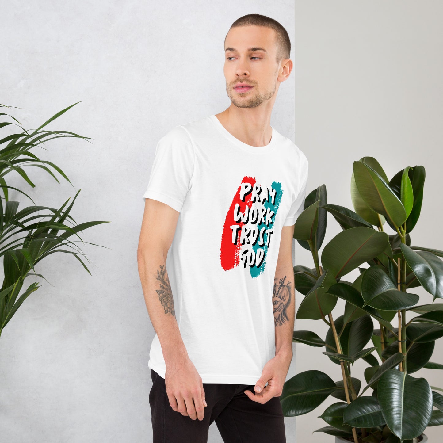 Pray Work Trust God T-shirt