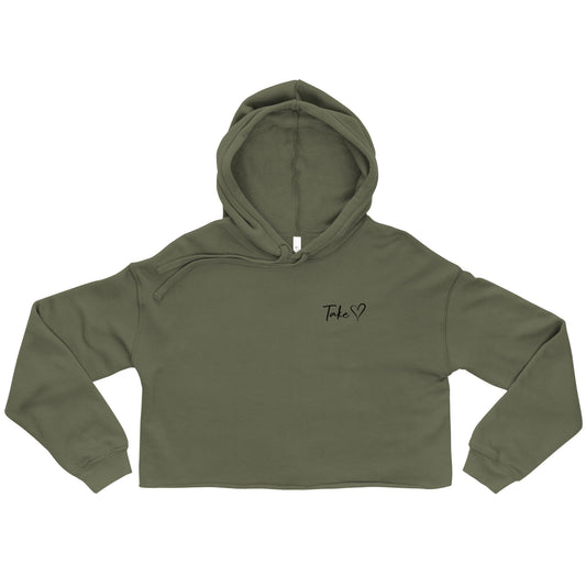 Take Heart Crop Hoodie