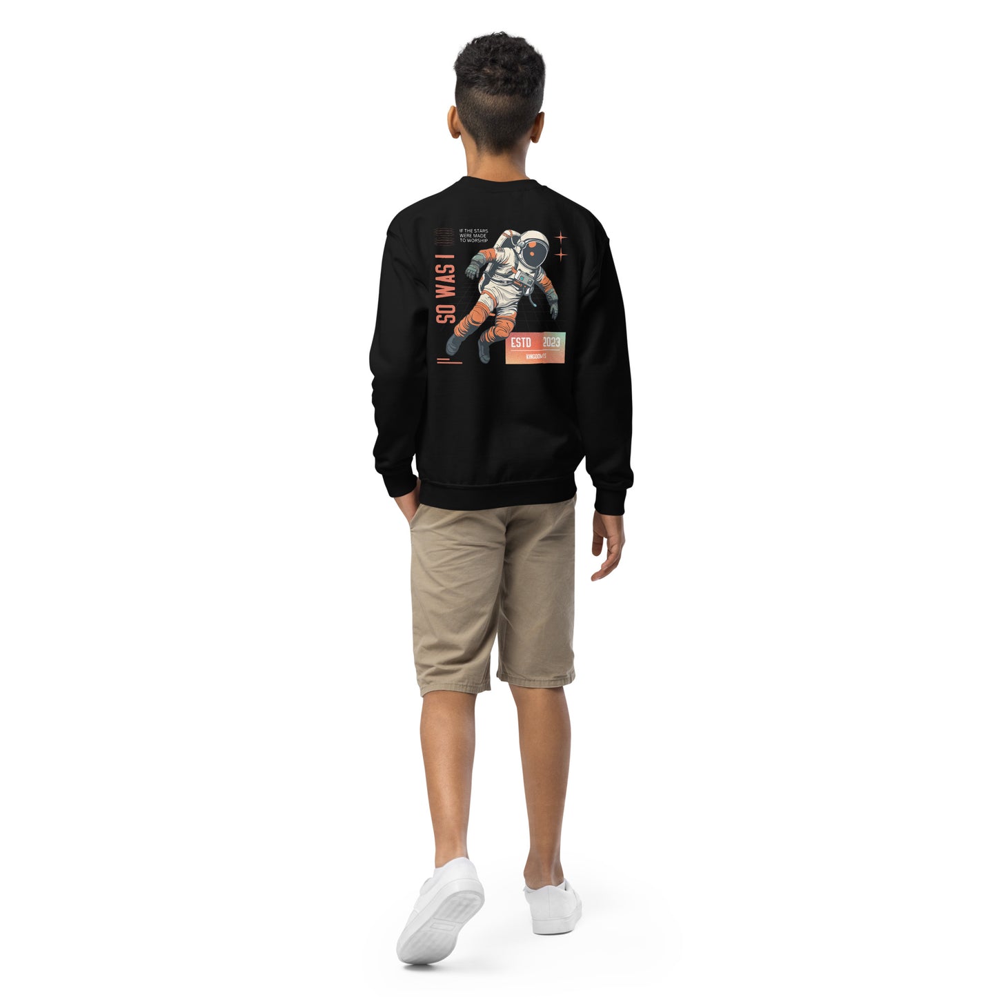 Youth Astronaut Sweatshirt - The Stars Were Made To Worship