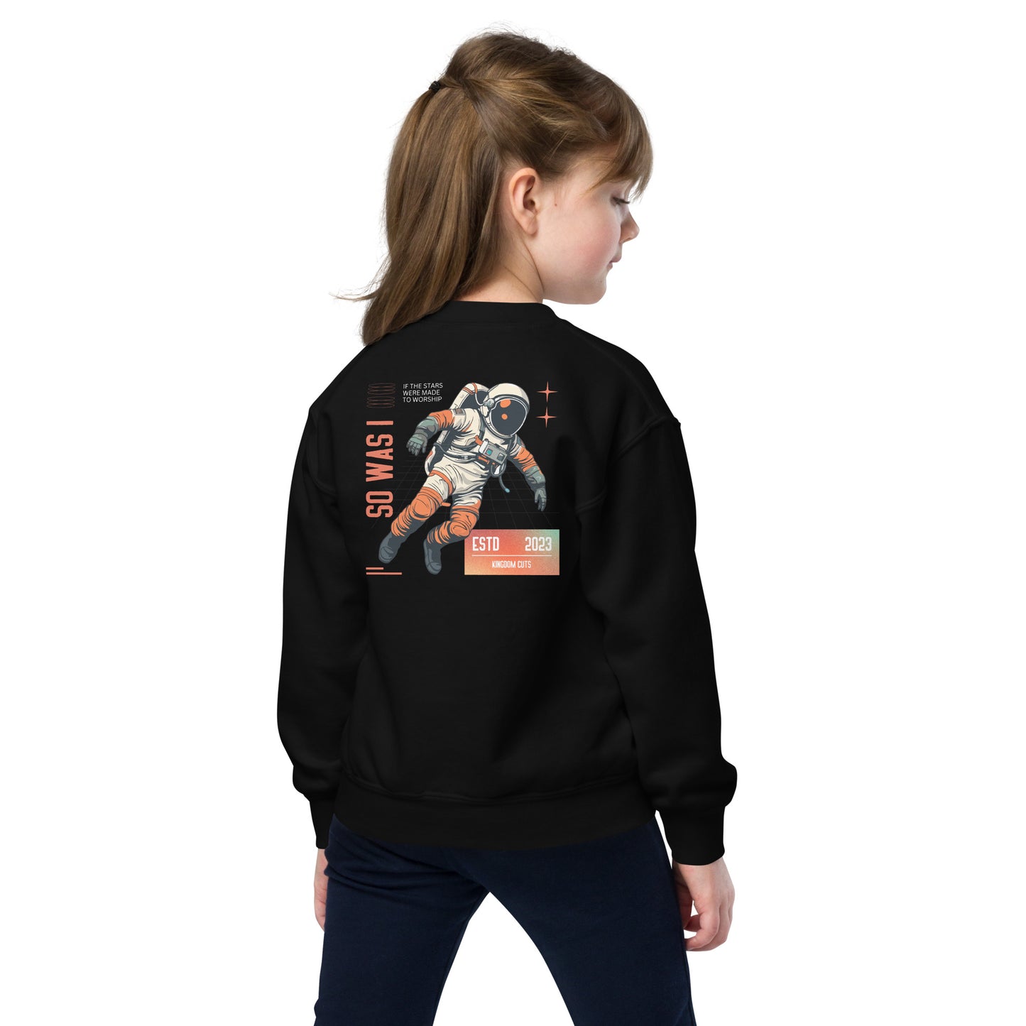 Youth Astronaut Sweatshirt - The Stars Were Made To Worship