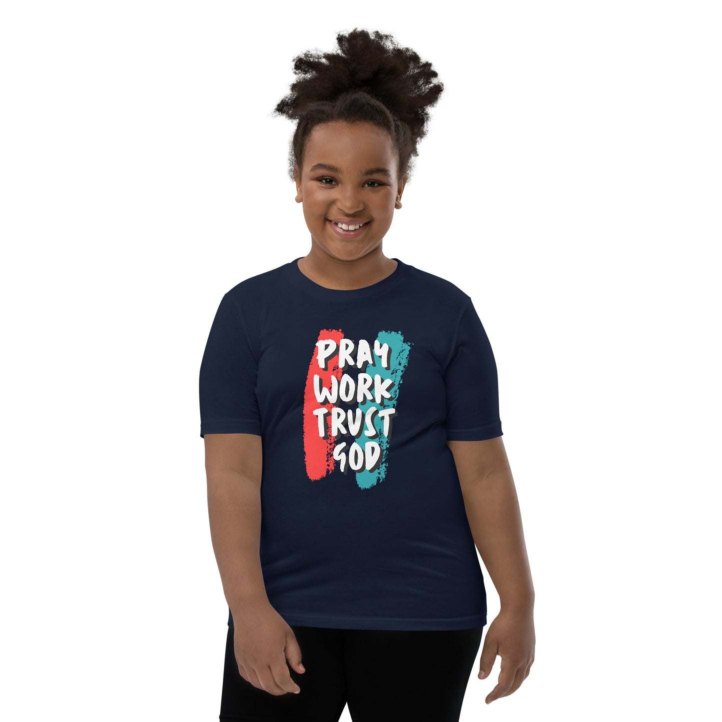 Youth Pray Work Trust God T-shirt